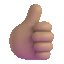 a thumbs up sign on a purple background